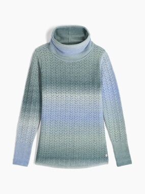 NWOT Royal Robbins Pastel Blue-Green Ombre Turtleneck Sweater